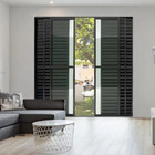 Porta Balcao 6  Folhas Aluminio Preto C/trinco 2,10x2.00