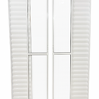 Porta Balcão 6 Folhas Aluminio Branco C/ Trinco 2,10x1,50