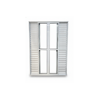 Porta Balcão 6 Folhas Aluminio Branco Com Fechadura 2,10x2,00