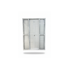 Porta Balcão 6 Folhas Aluminio Branco Com Fechadura 2,10x2,00