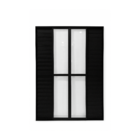 Porta Balcão 6 Folhas Aluminio Preto C/ Trinco 2,10x1,50