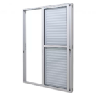 Porta Balcão Alumínio Branco 215x120x11,8cm 3 Folhas Móveis C