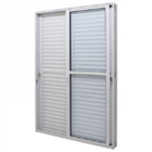 Porta Balcão Alumínio Branco 215x150x11,8cm 3 Folhas Móveis C