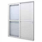 Porta Balcão Alumínio Branco 215x150x13,1cm 3 Folhas Móveis C