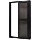 Porta Balcão Alumínio Preto 215x120x13,1cm 3 Folhas Móveis Co