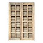 Porta Balcão De Abrir / Abrir De Madeira Itaúba Reto Esquadri