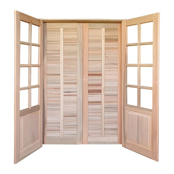 Porta Balcão De Abrir / Abrir Meia Almofada Madeira Padrão Ce