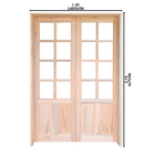 Porta Balcão De Abrir Meia Almofada Reta De Madeira Padrão Ce