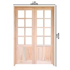 Porta Balcão De Abrir Meia Almofada Reta De Madeira Padrão Ce