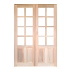 Porta Balcão De Abrir Meia Almofada Reta De Madeira Padrão Ce