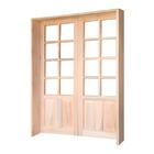 Porta Balcão De Abrir Meia Almofada Reta De Madeira Padrão Ce