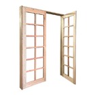 Porta Balcão De Abrir Quadriculada Reta De Madeira Padrão Ced