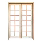 Porta Balcão De Abrir Quadriculada Reta De Madeira Padrão Ced