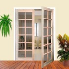 Porta Balcão De Abrir Quadriculada Reta De Madeira Padrão Ced