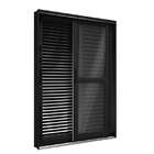 Porta Balcão De Aço 214 X 150 X 16 Cm Flex Preto 3 Folhas Esq