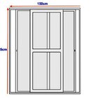 Porta Balcão De Aço 215x150cm 3 Folhas Moveis Ideal Crv Esqua