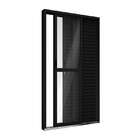 Porta Balcão De Alumínio 213 X 120 X 13 Cm Preto 3 Folhas Dir