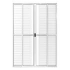 Porta Balcão De Aluminio Branco 6 Folhas Com Trinco 2,10x1,50