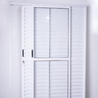 Porta Balcão De Alumínio Branco Com 03 Folhas Fechadura Exter