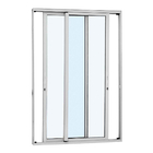 Porta Balcão de Correr 2 Folhas Alumínio Branco Sob Medida Allufort