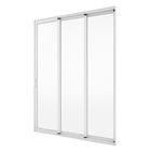 Porta Balcão de Correr 3 Folhas Alumínio Branco Sob Medida Allufort