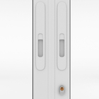 Porta Balcão de Correr 4 Folhas Alumínio Branco Sob Medida Allufort