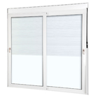 Porta Balcão de Correr 2 Folhas Alumínio Branco Persiana Blackout com Fechadura 2,35x1,50m Linha Veneza 3A Alumínio