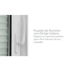 Porta Balcão de Correr 3 Folhas Alumínio Pintado Branco 2,40x1,60m Linha Aluminium Sasazaki