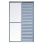 Porta Balcão De Correr Com Veneziana De Alumínio Branco 3 Fol