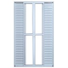 Porta Balcão De Correr Com Veneziana De Alumínio Branco 6 Fol