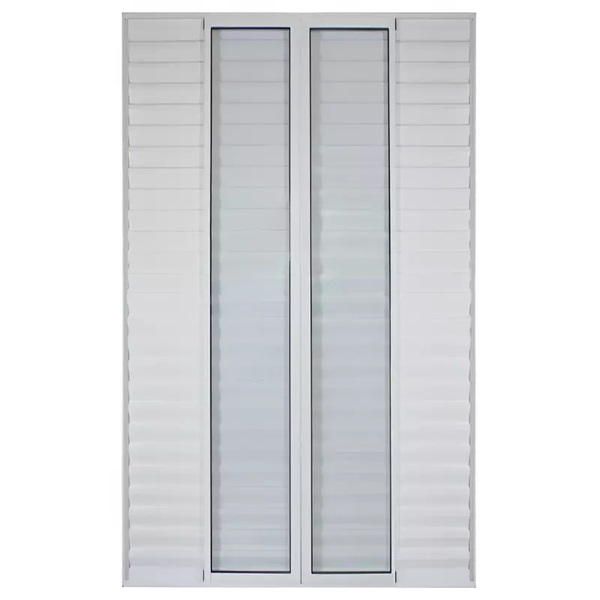 Porta Balcão De Correr Com Veneziana De Alumínio Branco 6 Fol