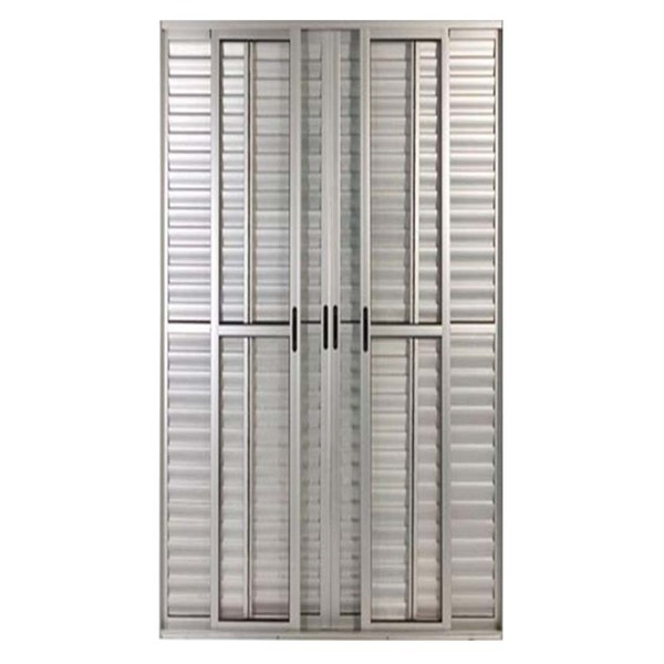 Porta Balcão De Correr Com Veneziana De Alumínio Brilhante 6