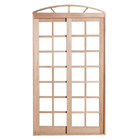 Porta Balcão De Correr De Madeira Cedro Arana 2 Folhas Em Arc