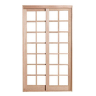 Porta Balcão De Correr De Madeira Cedro Arana 2 Folhas Reto E