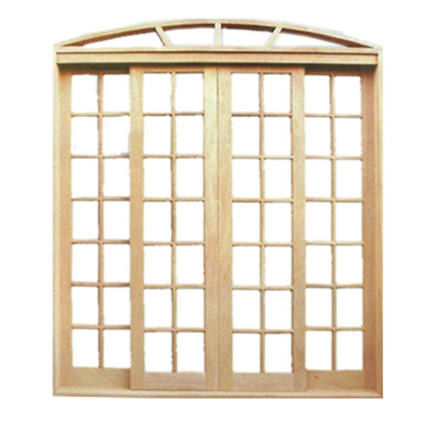 Porta Balcão De Correr De Madeira Cedro Arana Quadriculada Em