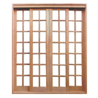 Porta Balcão De Correr De Madeira Cedro Arana Quadriculada Re