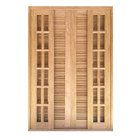 Porta Balcão De Correr De Madeira Cedro Arana Veneziana Reto