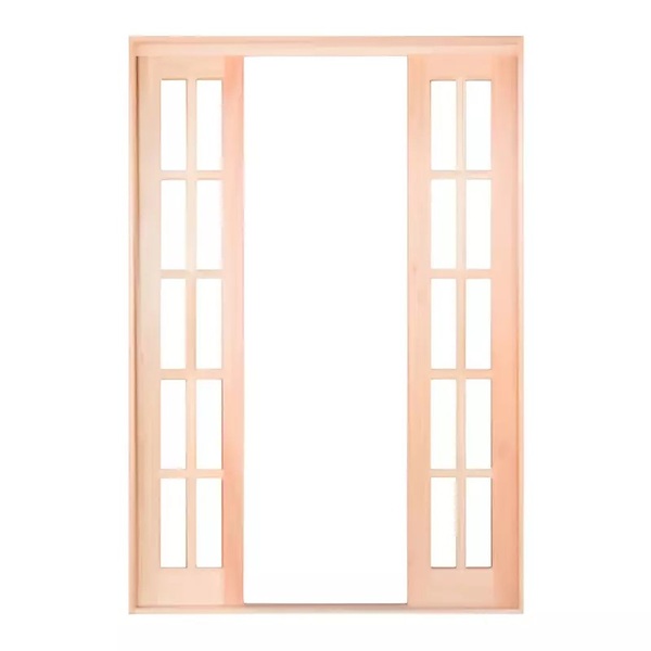 Porta Balcão De Correr De Madeira Eucalipto Quadriculada Prai