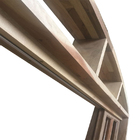 Porta Balcão De Correr De Madeira Itaúba Quadriculada Em Arco