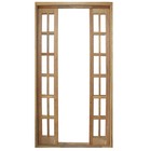 Porta Balcão De Correr De Madeira Itaúba Quadriculada Reto Es