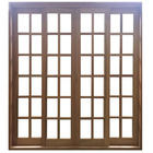 Porta Balcão De Correr De Madeira Itaúba Quadriculada Reto Es