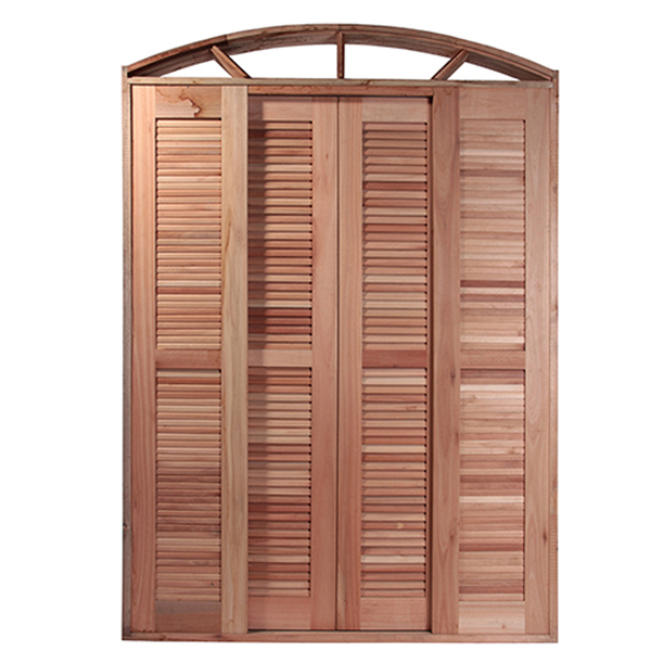 Porta Balcão De Correr De Madeira Itaúba Veneziana Em Arco Es