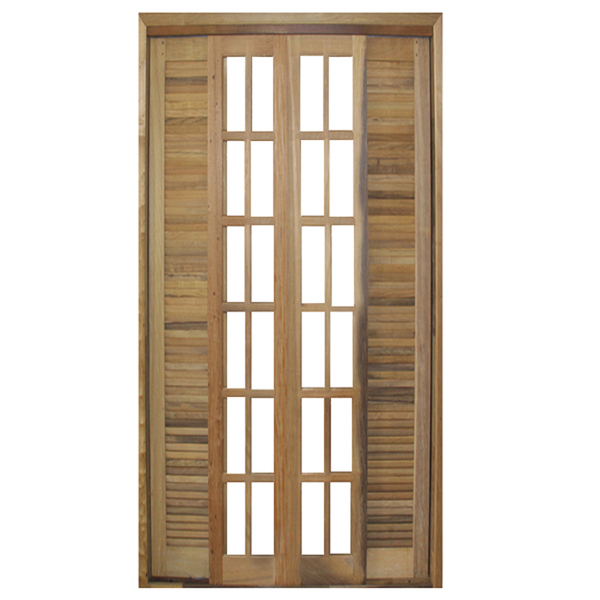 Porta Balcão De Correr De Madeira Itaúba Veneziana Reto Esqua