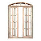 Porta Balcão De Correr De Madeira Padrão Cedro Diagonal Em Ar