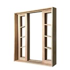 Porta Balcão De Correr De Madeira Padrão Cedro Diagonal Reto