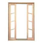 Porta Balcão De Correr De Madeira Padrão Cedro Diagonal Reto