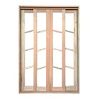 Porta Balcão De Correr De Madeira Padrão Cedro Diagonal Reto