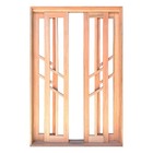 Porta Balcão De Correr De Madeira Padrão Cedro Diamante Reto