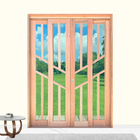 Porta Balcão De Correr De Madeira Padrão Cedro Diamante Reto