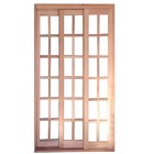 Porta Balcão De Correr De Madeira Padrão Cedro Purgato Reto E